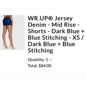 NWT! Freddy Midrise Dark Blue Shorts with Blue Stitching XS